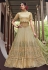 Light green net embroidered long choli lehenga  1645